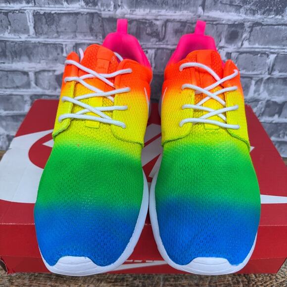 Nike Roshe One Triple White Tie Dye Custom 511881-112 Mens Size 11 New - Picture 3 of 10